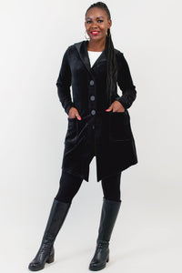 Doreen Jacket, Black, Bamboo Cotton- Final Sale