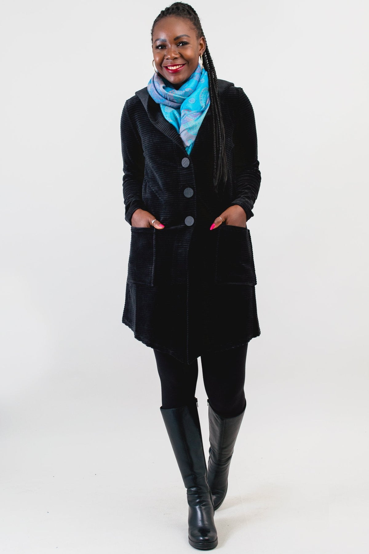 Doreen Jacket, Black, Bamboo Cotton- Final Sale