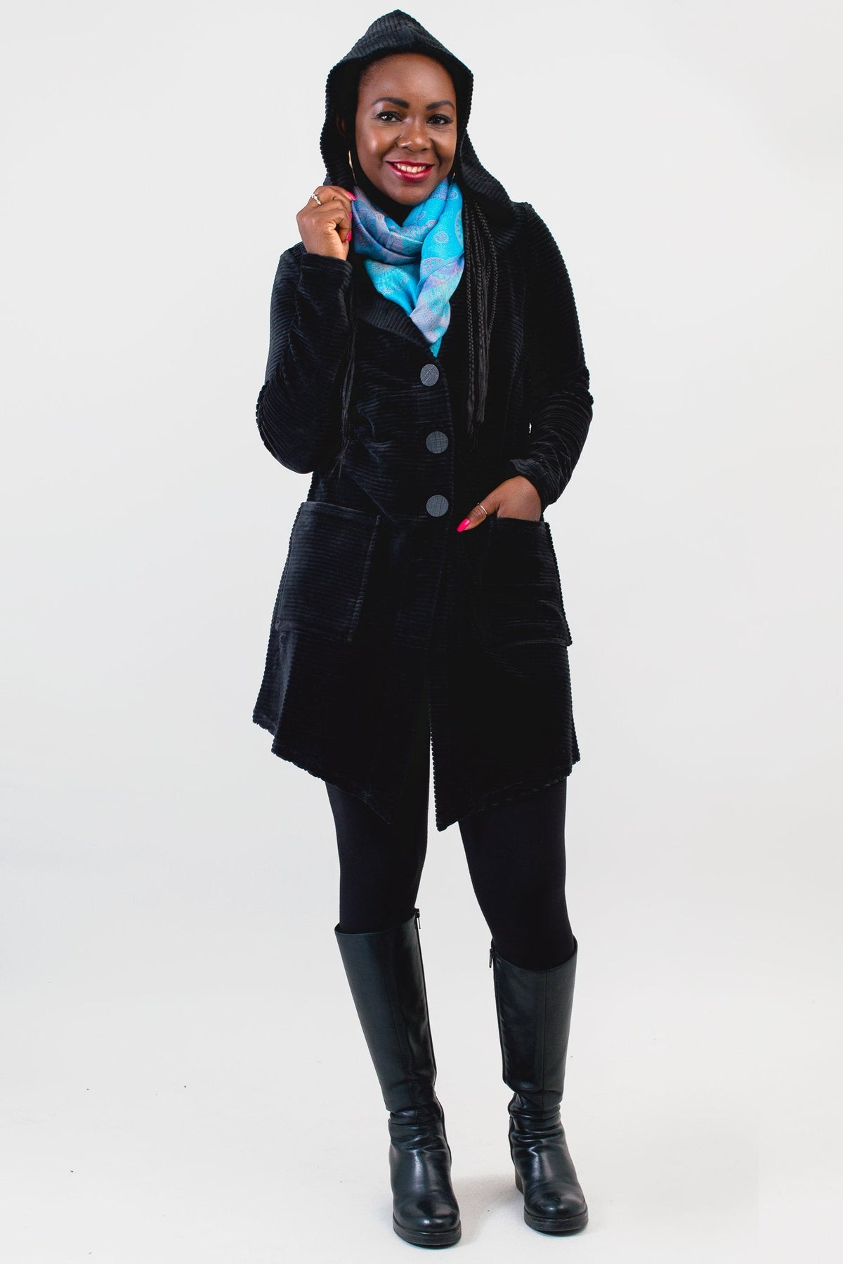 Doreen Jacket, Black, Bamboo Cotton- Final Sale