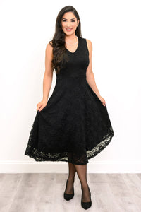 Elizabeth Dress, Black, Bamboo