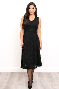 Elizabeth Dress, Black, Bamboo