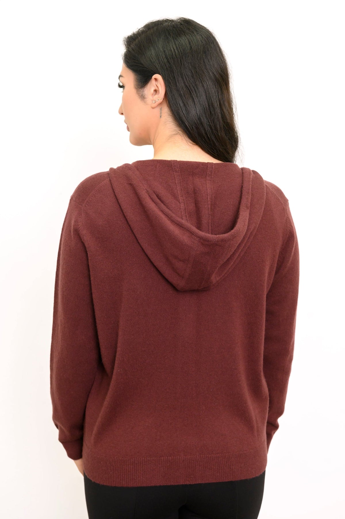 Finlay Sweater, Burgundy, Wool Cashmere