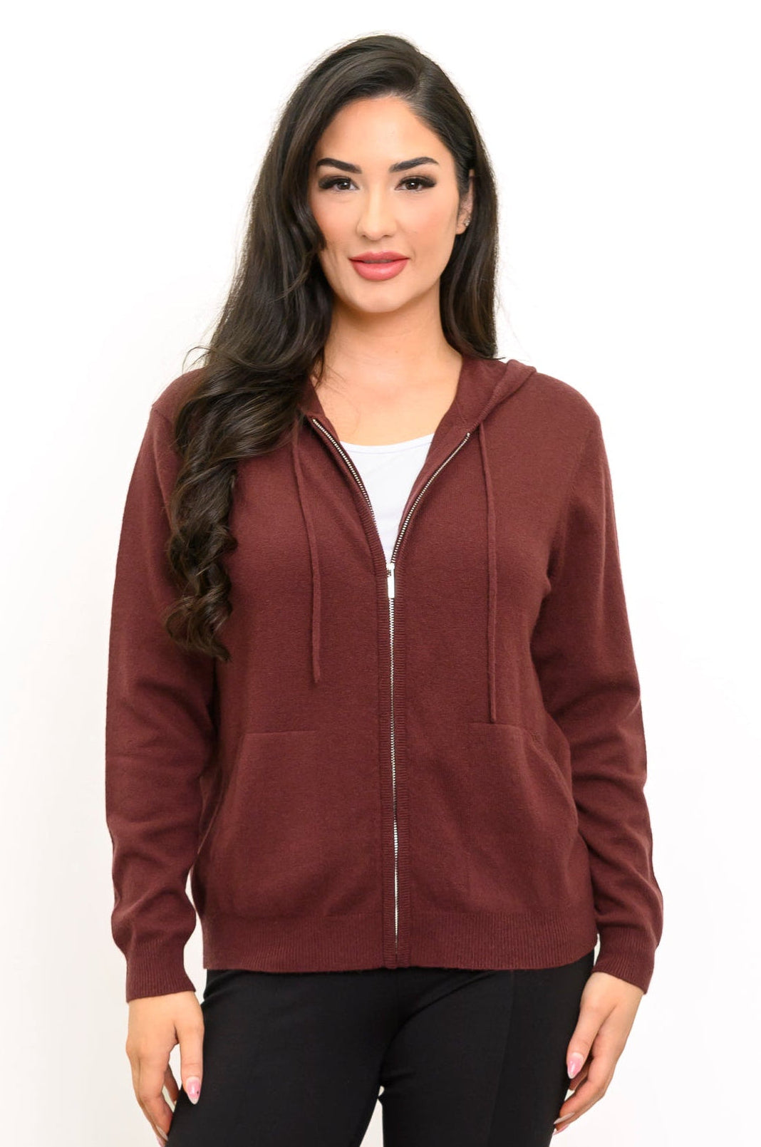 Finlay Sweater, Burgundy, Wool Cashmere