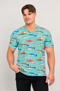 Adam Short Sleeve Shirt, Salmon, Bamboo