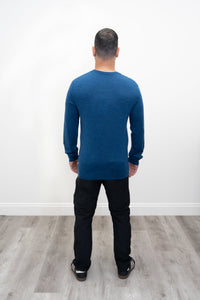 Fraser Sweater, Blue, 100% Merino Wool