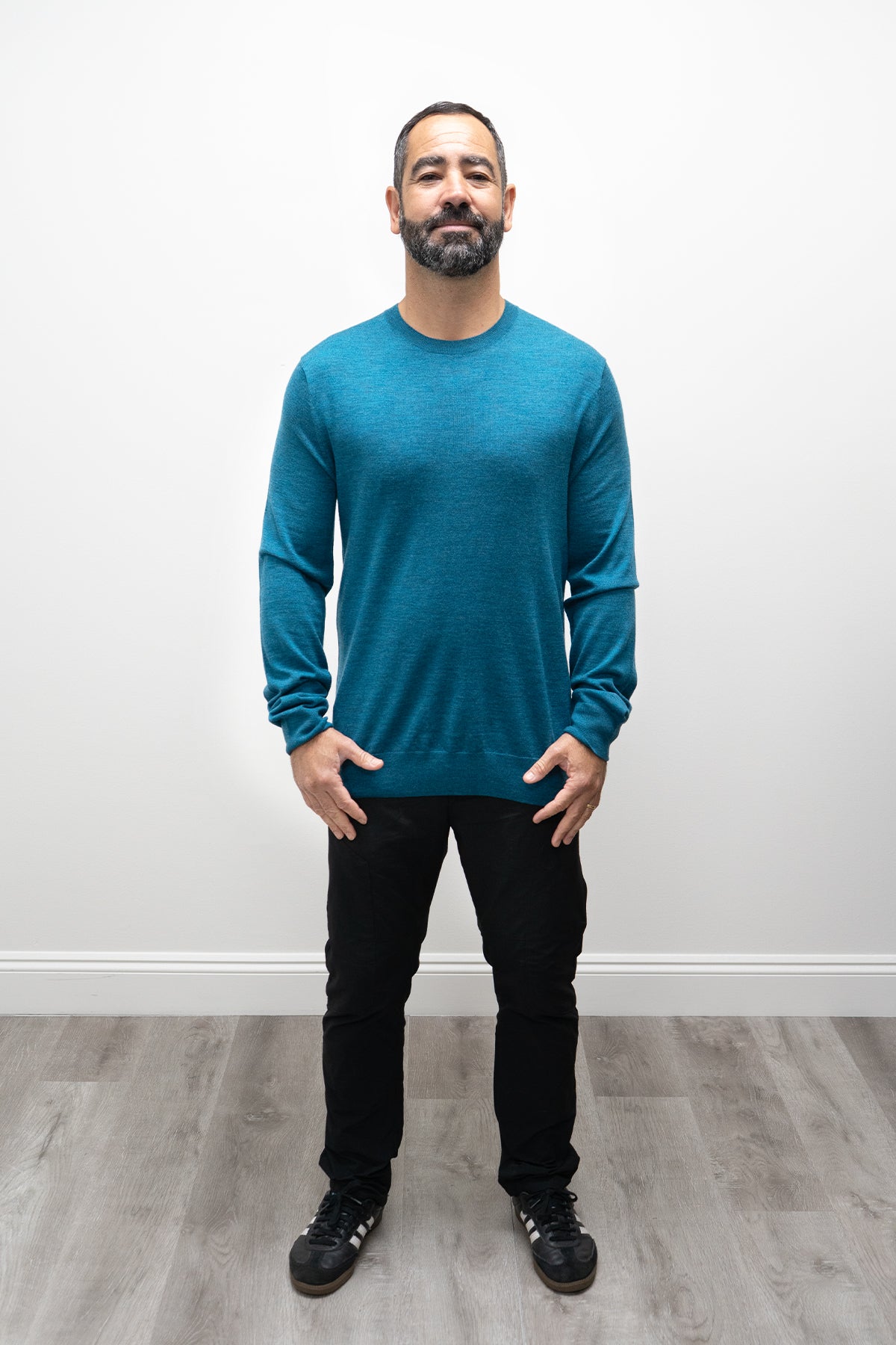 Fraser Sweater, Teal, 100% Merino Wool