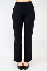 Full front image of Susan Pant in black, showcasing fit and style