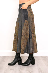Gillian Skirt, Rustic Khaki, Bamboo