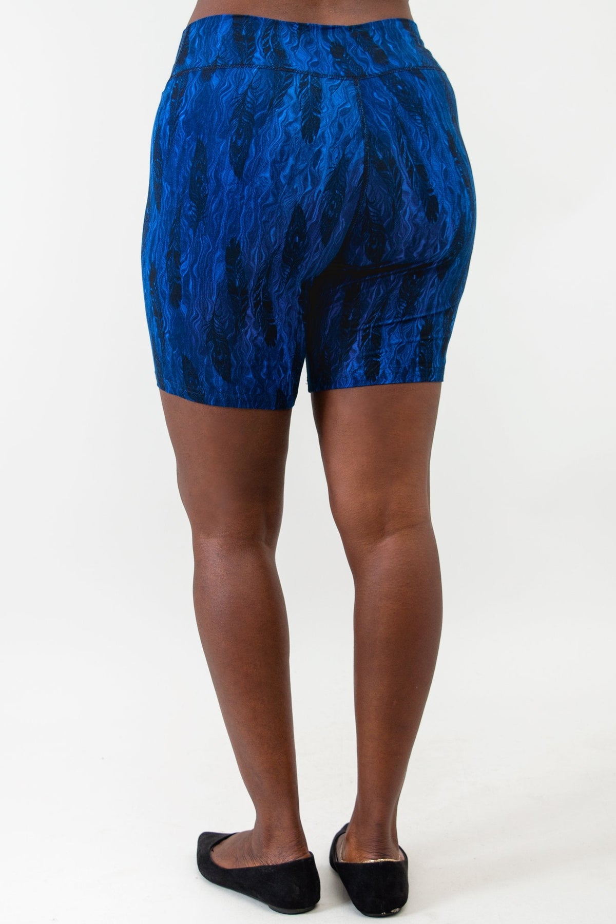 Hallie Shorts, Cyan Feather, Bamboo - Final Sale