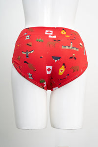 The Hipster, Red Canada Print, Bamboo