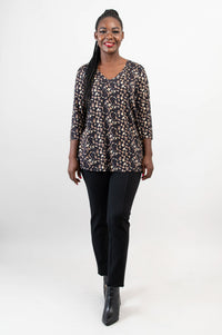 Jackie 3/4 Top, Calico, Bamboo - Final Sale