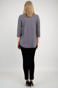 Jackie 3/4 Top, Charcoal, Bamboo - Final Sale