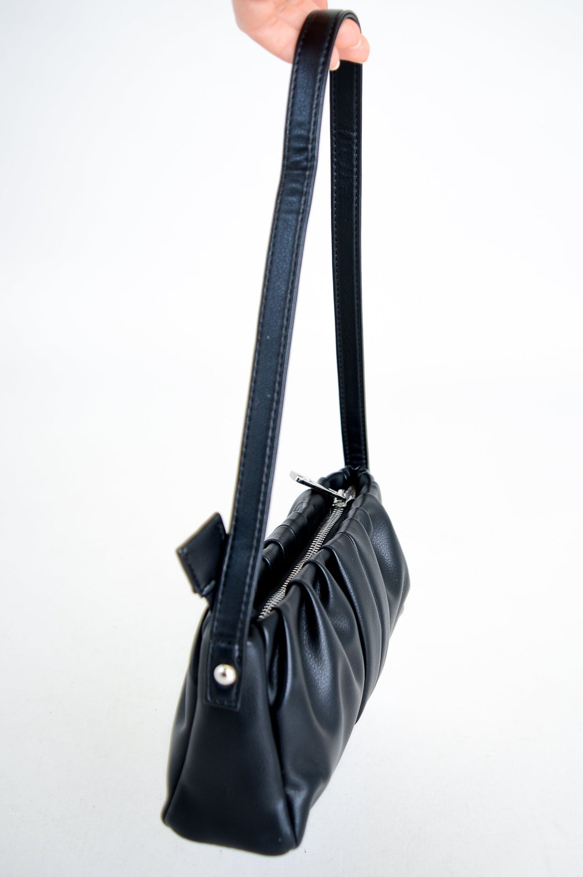 Janette Handbag, Black, Leather