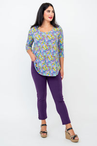 Jazz 3/4 Slv Top, Laval, Bamboo -Final Sale