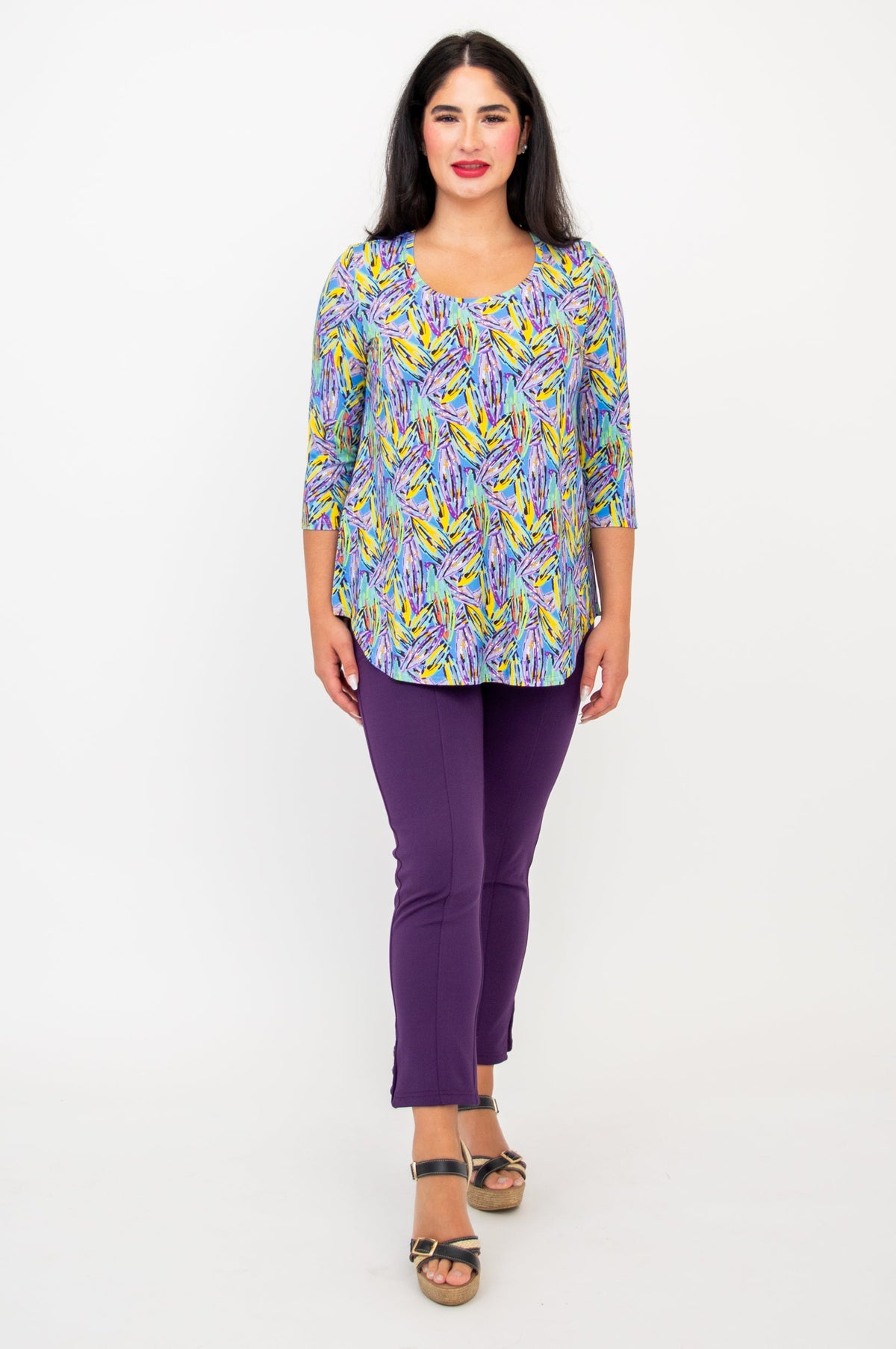 Jazz 3/4 Slv Top, Laval, Bamboo -Final Sale