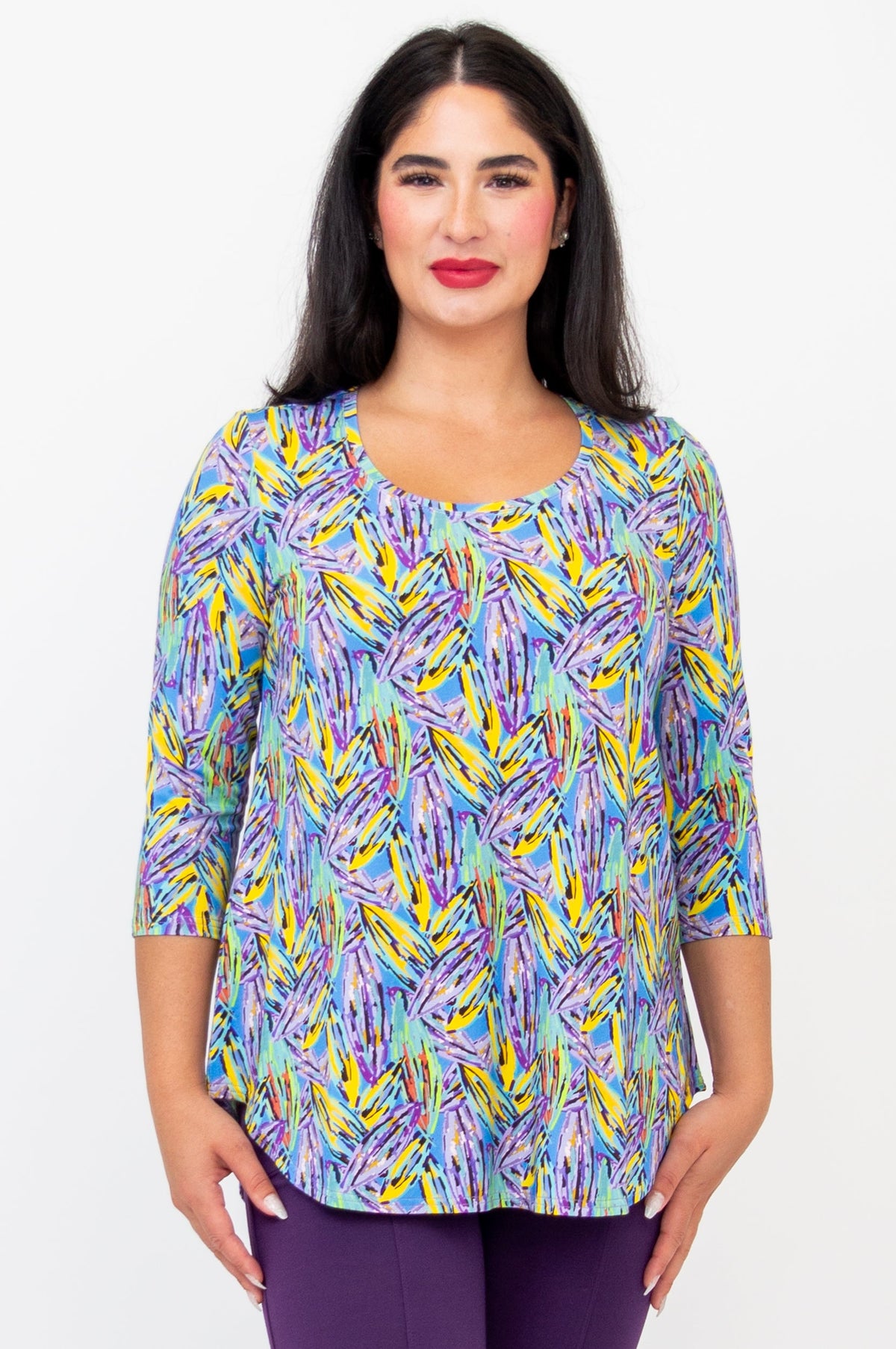 Jazz 3/4 Slv Top, Laval, Bamboo -Final Sale