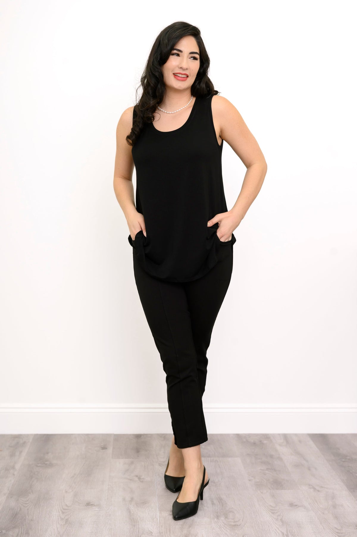 Jazz Tank, Black, Bamboo