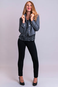 Jones Jacket, Ash Grey, Linen Viscose - Blue Sky Clothing Co