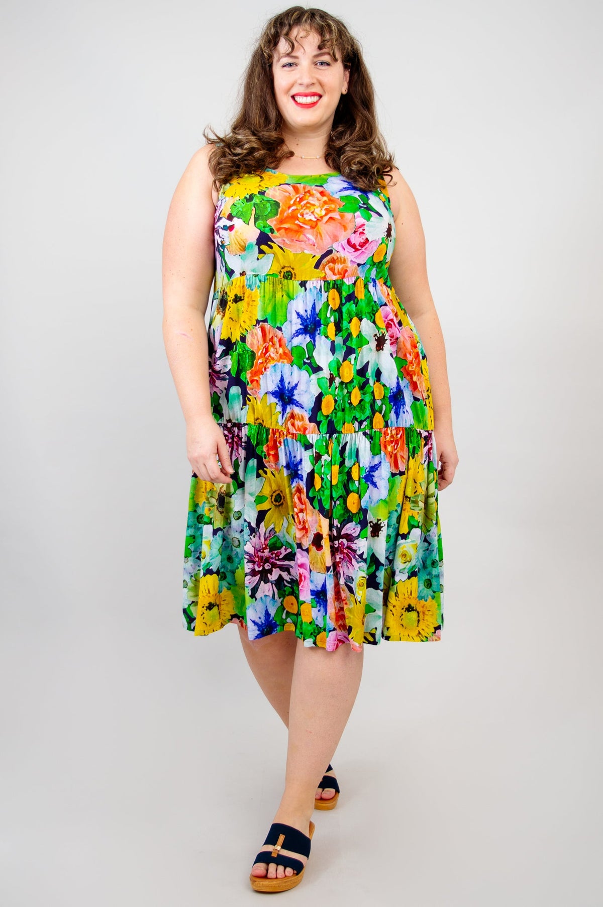 Juni Dress, Disco, Linen Bamboo - Final Sale