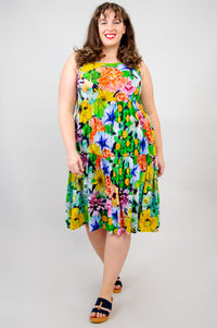 Juni Dress, Disco, Linen Bamboo - Final Sale