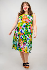 Juni Dress, Disco, Linen Bamboo - Final Sale
