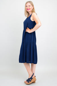 Juni Dress, Indigo, Linen Bamboo