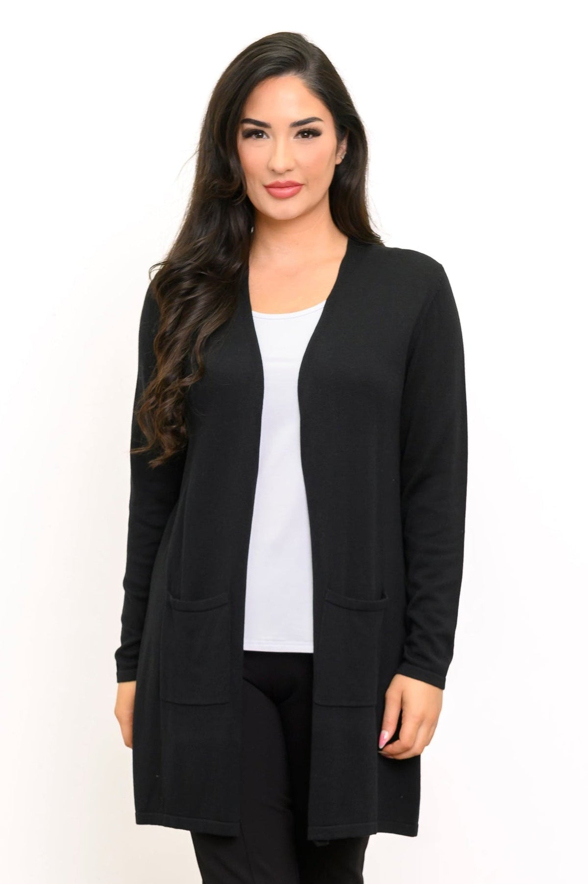 Justine Sweater, Black, Bamboo Cotton