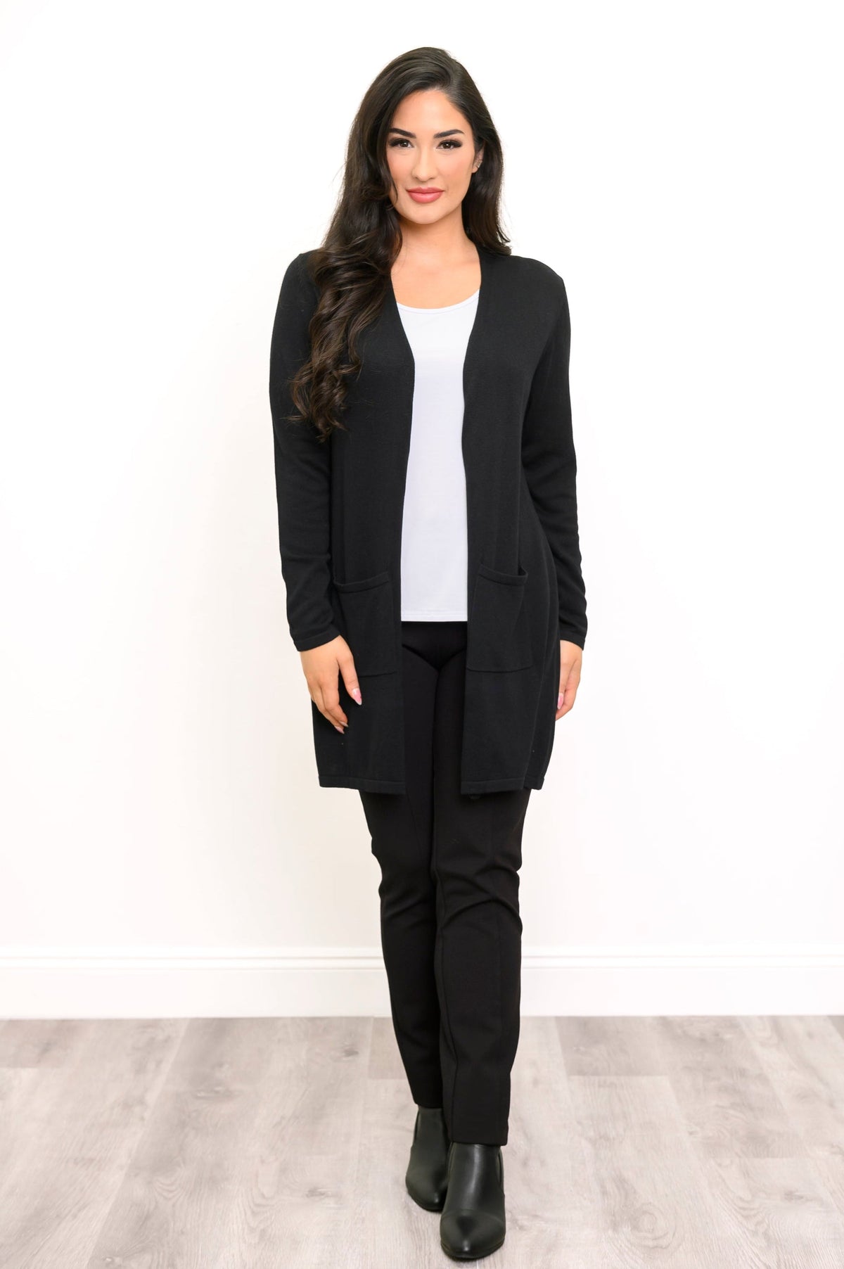 Justine Sweater, Black, Bamboo Cotton