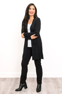 Justine Sweater, Black, Bamboo Cotton