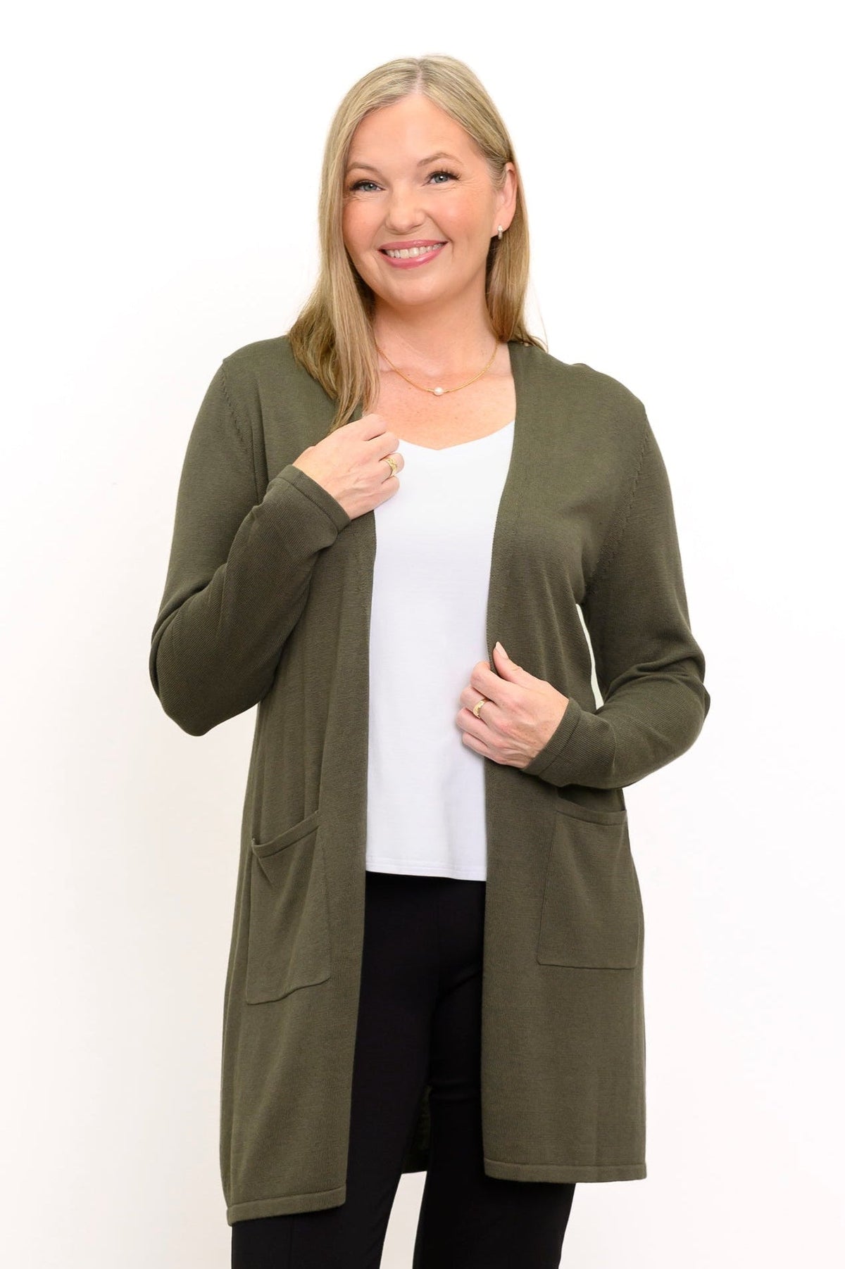 Justine Sweater, Khaki, Bamboo Cotton