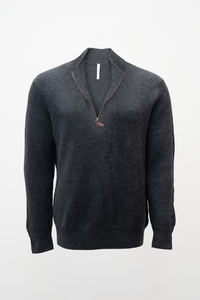 Karl Sweater, Charcoal, Wool Cashmere