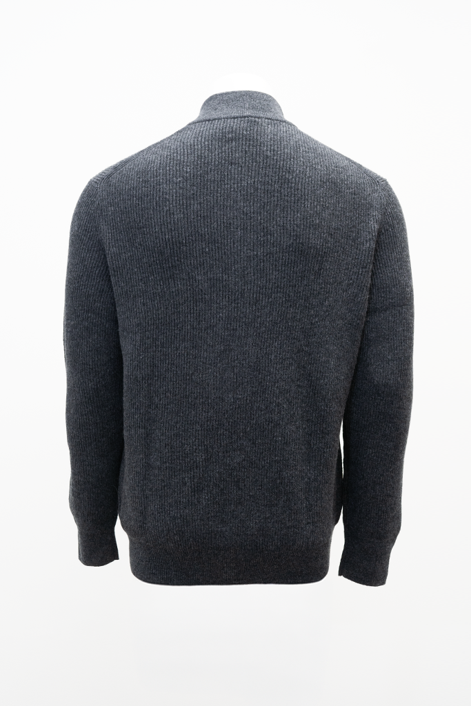 Karl Sweater, Charcoal, Wool Cashmere
