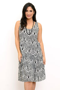 Kayana Dress, Midnight Palm