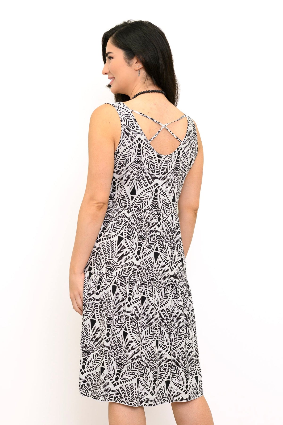 Kayana Dress, Midnight Palm