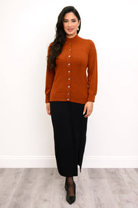 Kitten Cardigan, Bronze, Merino Wool