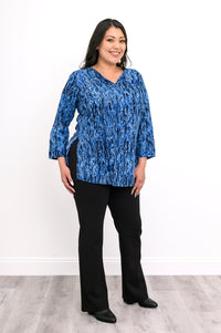 Kurta Blouse, Indigo Ripple
