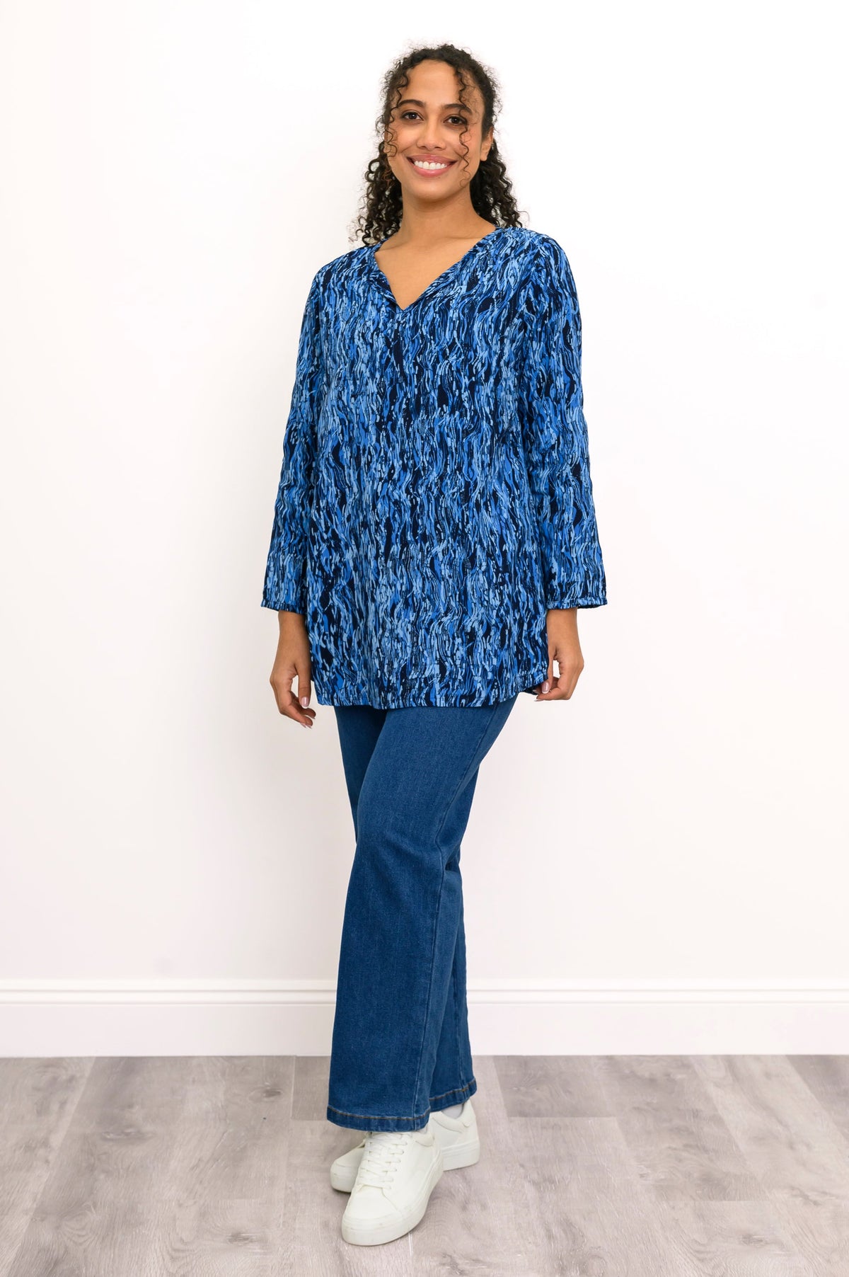 Kurta Blouse, Indigo Ripple