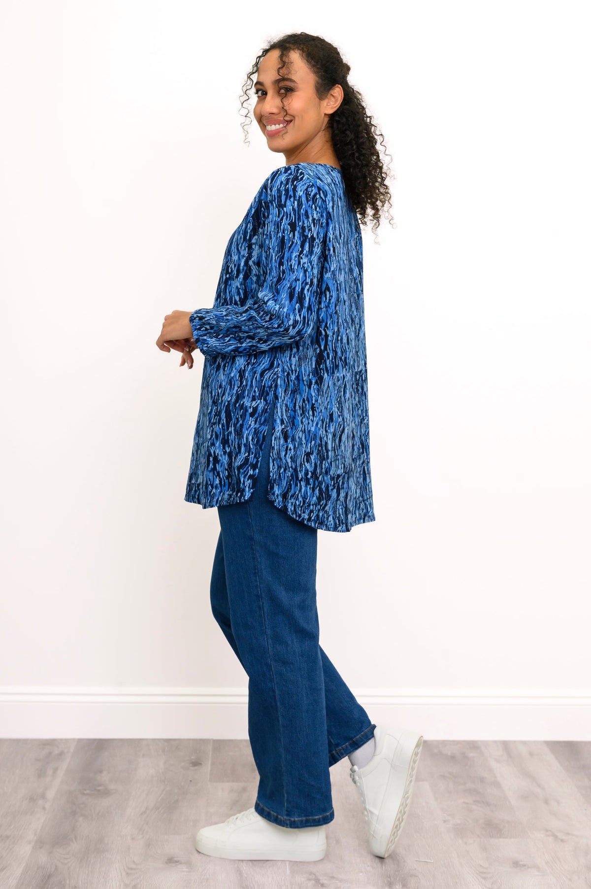 Kurta Blouse, Indigo Ripple