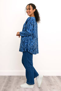 Kurta Blouse, Indigo Ripple
