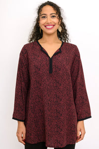 Kurta Blouse,  Small Rose Burgundy