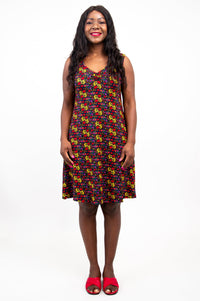 Lanai Sleeveless Midi Dress, Summerland, Bamboo - Final Sale