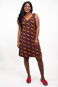 Lanai Sleeveless Midi Dress, Summerland, Bamboo - Final Sale