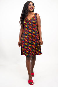 Lanai Sleeveless Midi Dress, Summerland, Bamboo - Final Sale