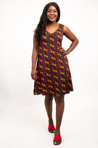 Lanai Sleeveless Midi Dress, Summerland, Bamboo - Final Sale