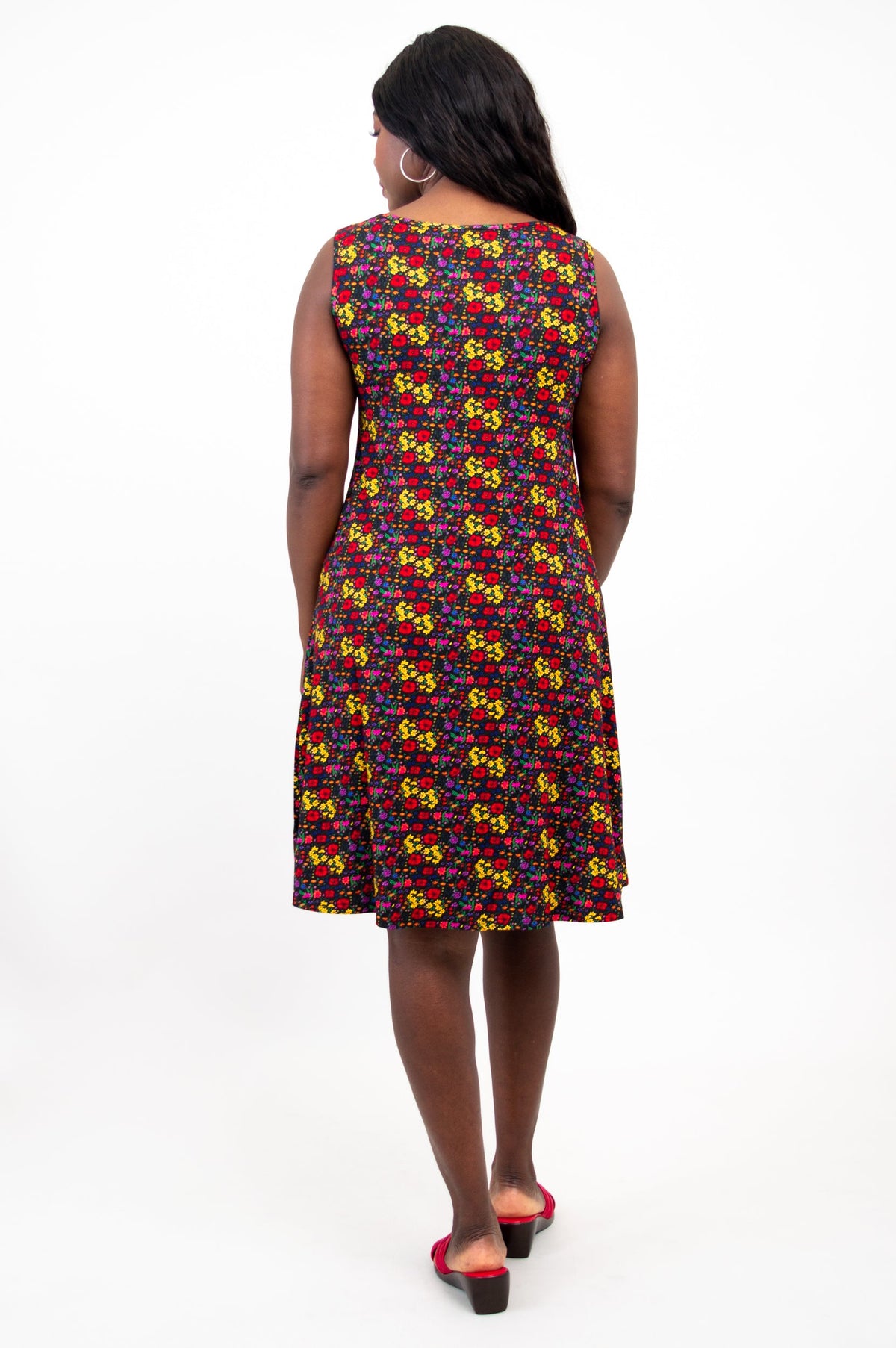 Lanai Sleeveless Midi Dress, Summerland, Bamboo - Final Sale