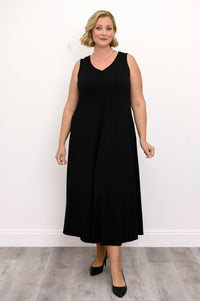 Lanai Sleeveless Dress, Black, Bamboo