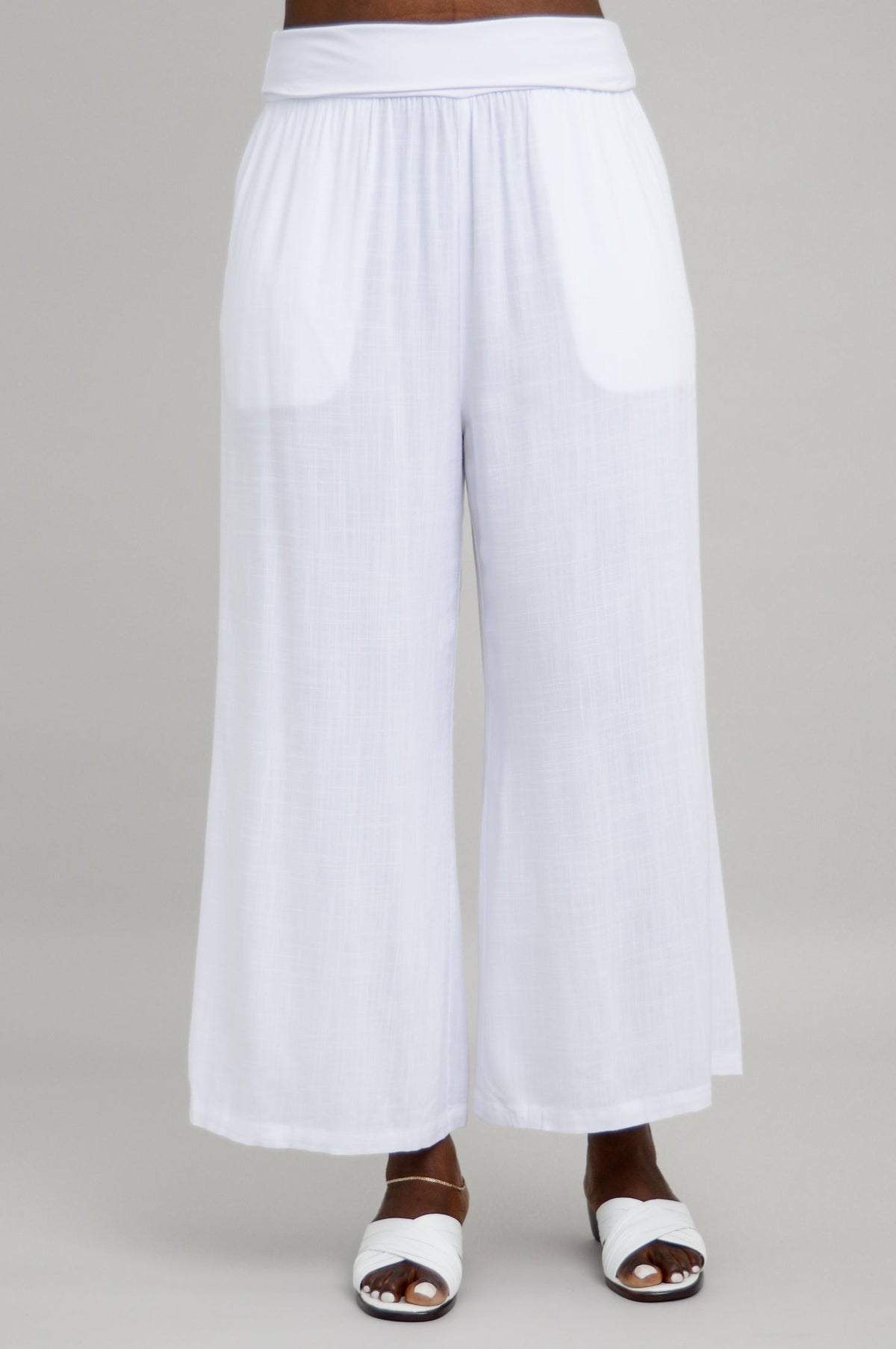 Landon Capri, White, Linen Bamboo - Final Sale