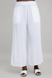 Landon Capri, White, Linen Bamboo - Final Sale