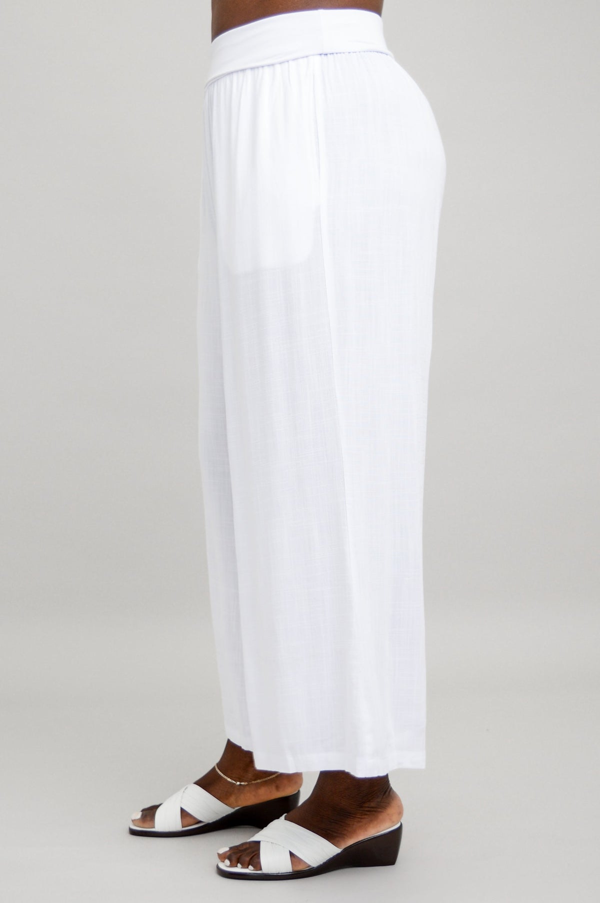 Landon Capri, White, Linen Bamboo - Final Sale