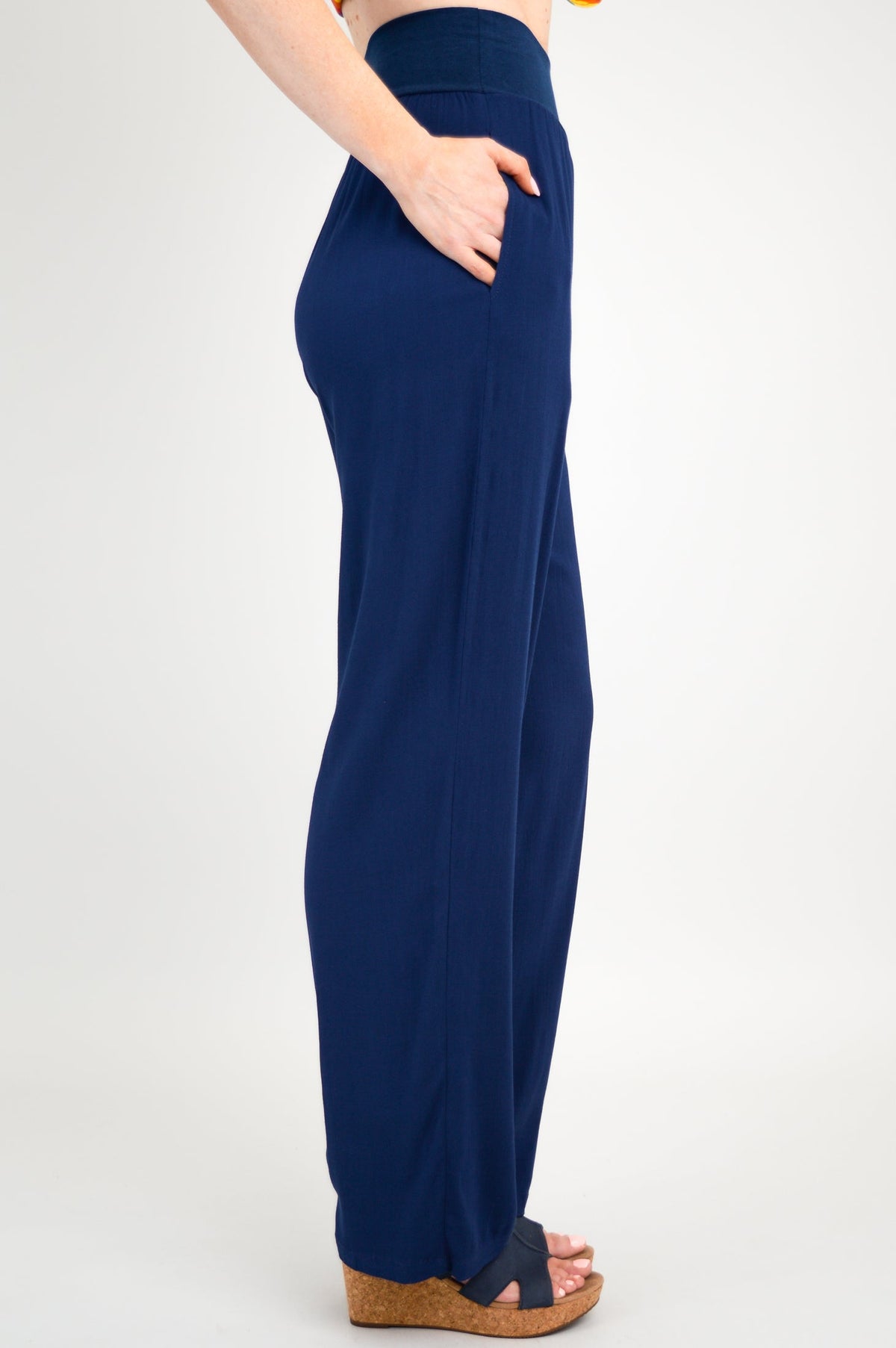 Landon Pant, Indigo, Linen Bamboo